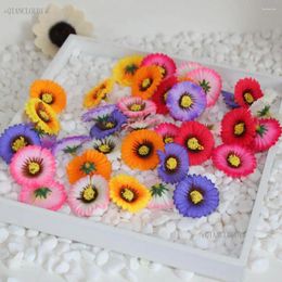 Decorative Flowers Special Offer 36 Pieces Artificial Mini Eyelash Sweet Heads Wedding DIY Wall Scrapbook Gift Box Craft Flower