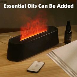 가습기 3D 시뮬레이션 불꽃 초음파 공기 디퓨저 원격 제어 쿨 미스트 메이커 Fogger Air Emidifier Diffuser Oils