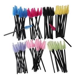 20pcsbag Disposable Eyelashes Brushes Eyebrow brush Mascara Wand Applicator Eyelash Extension Cosmetic Brushes Makeup Tool3848076