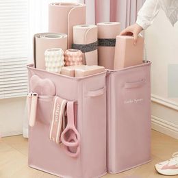 Laundry Bags Storage Basket Gym Yoga Mat Organizer Living Room Kids Toy Bathroom Pink Dirty Fitness Equipment