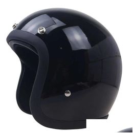 Cycling Helmets Vintage Retro Geniune Tt Co Motorcycle Helmet 500Tx 3/4 Open Face Japan No Mushroon Head Light Weight Fiberglass Shell Ot4Qb
