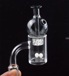 Quartz Banger 45 90 degree Nail with Spinning Cyclone Carb Cap and Terp Pearl 10mm 14mm 18mm for Dab Rig Bong6970737