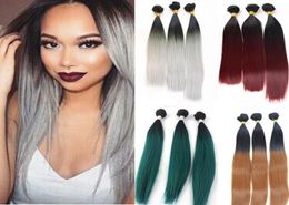 New fashion 3 bundles Hair Weft color 1bgray 99j High Temperature Hair Weave Hair Extension for full head 3458370