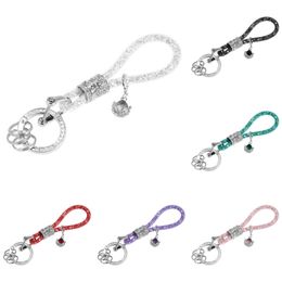 Araba Keychain Araba Sahte Kristal Anahtarlık Halkası Anahtar Fob Aksesuarları Bling Rhinestones ile Yedek Pembe Evrensel