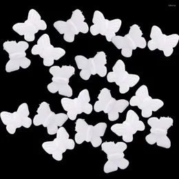 Party Decoration 5/20pcs Butterfly Shaped Styrofoam Foam Ornaments For DIY Modelling Craft 14mm Christmas Acces