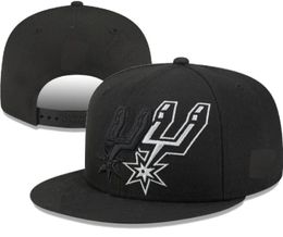 American Basketball Houston''Spurs''Snapback Hats Teams Luxury Designer Finals Champions Locker Room Casquette Sports Hat Strapback Snap Back Adjustable Cap