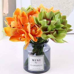 Decorative Flowers 2pcs/lot Artificial Bouquet For Home Decor Wedding Decoration Craft Vases Flower DIY Accessories LSAF062