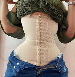 Faux Leather Steel Boned Fajas Colombianas Post Surgery Liposuction High Compression Waist Trainer Tummy Control Hourglass 22011263340170