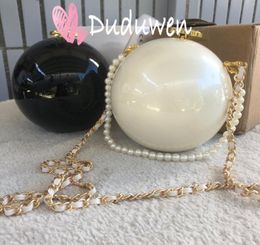 party gift doubleC box Fashion earphone Organization 13cm acrylic ball with chain and pearl handle classic partybag with 2016pr8631951