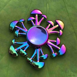 Decompression Toy 28 styles Fidget Decompression Toy Spinner Finger Spinner Metal Rainbow Colour Alloy Metal Anti-Anxiety Toy For Kids Adults Gifts
