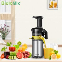 Juicers BPA FREE 200W 40RPM Masticating Slow Juicer Low Speed Auger Fruit Vegetable Cold Press Juice Extractor Squeezer Stainless Steel