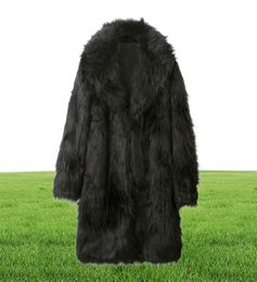 Men Warm Winter Long Coat High Quality Faux Fur Jackets Outwear Open Stitch Overcoat Homme Jacket4766304