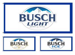 Custom Digital Print 3x5 Feet 90x150cm Busch Light Ice Bud Beer Flag For Man Cave Pub Bar Banner Decoration Funny College Dorm B9180503