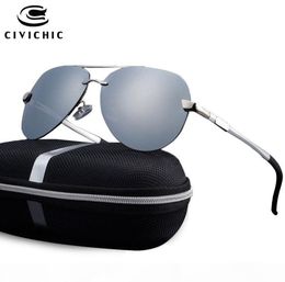 CIVI CHIC Al Mg Polarized Sunglasses Man Frog Mirror Eyewear HD De Sol Driving Sun Glass UV400 Zonnebril Pilot Gafas E1969304971