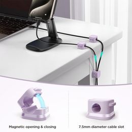 Desk Cable Management Magnetic 3pcs Keeper Organizer For Wire Holder Office Desk Accessories Desk Organizer For Home Office Desk