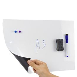 Refrigerator Magnet Whiteboard Magnetic Refrigerator Whiteboard Sheet Portable Whiteboard With 2 Magnets 3 Chalkboard Markers 1