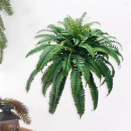 Decorative Flowers Artificial Fern Realistic Uv Resistant For Home Garden Decor Reusable Faux Greenery Plants Wedding Parties