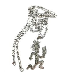 Chains 1pcs ICP Silver Large Etched Out Hatchet Man Charm JuggaloJuggalette Necklace Pendant Stainless Steel Jewellery N Chain 4mm 6636714