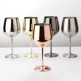 Wine Glasses 500ml 304 Stainless Steel Goblet Glass Fruit Juice Drink Shatterproof Party Set Large Capacity Bar