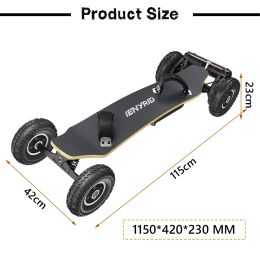 2023 popular all Terrain Electric Skateboard Dual Motor Each 1650W*2 Skate Board with Remote Control Mountain Board