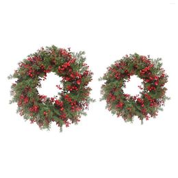Decorative Flowers Christmas Wreath Holiday Garland Decoration For Wedding Festival Office