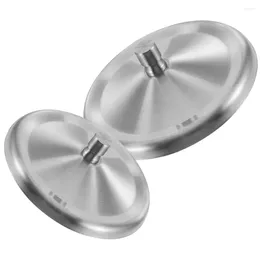 Dinnerware 2 Pcs Stainless Steel Lid Replaceable Cup Cover Lids Coffee Mug Covers Office Tumbler