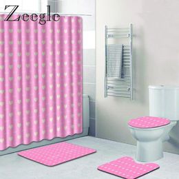 Bath Mats Zeegle Striped Bahtroom Mat Set Waterproof Shower Toilet Pedestal Rug Washable Bathroom Doormat Floor