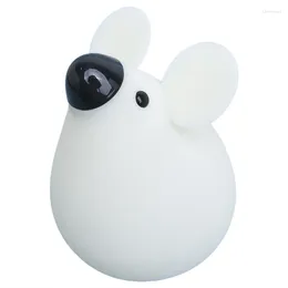 Night Lights Light For Kids Cute Nightlight Mouse Lamp Silicone Bedside Home Decor Nursery Dimmable LED