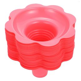 Disposable Cups Straws Shaved Ice Cup Cream Bowl Pudding Packaging Plastic Bowls Dessert Snack Containers