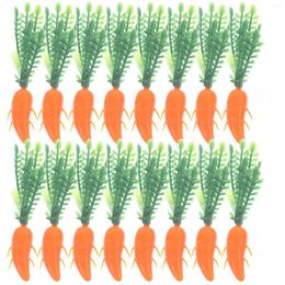 Decorative Flowers 60 Pcs Simulated Carrot Home Kitchen Fake Vegetables Carrots For Crafts Artificial