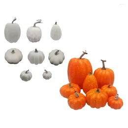 Decorative Flowers 8 PCS Halloween Pumpkin Decoration Model Props Harvest Festival For Faux