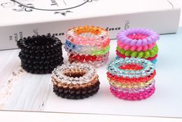 Elastic Hair Bands Telephone Ring Chain 37cm Hair Tie Rope Bracelet Ring cute Baby Girl Ponytail Holders Hair Accessories Headwea2127436