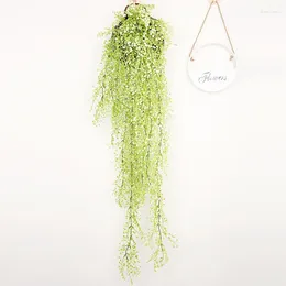 Decorative Flowers 85cm Artificial Plant Rattan Golden Bell Willow Shooting Prop Wedding Party Home Bar Wall Hanging Decoration Flower