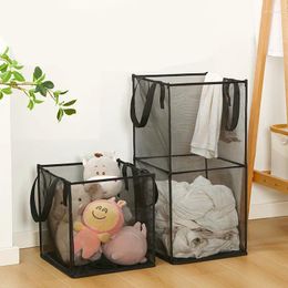 Laundry Bags 1pc Foldable Basket Storage Bucket Polyester Dirty Toy Clothes