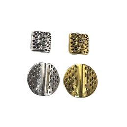 15pcs Perforated Series Square Disc Spacer Gasket Connector DIY Beaded Bracelet Necklace Supplies Accessories Wholesale