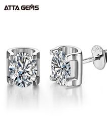 Silver 925 50mm 05Ct Diamond Earrings Wedding Jewelry Women Earring Stud Sterling 925 Round 2106169536660