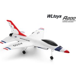 park10toys WLtoys A200 (F-16B) 3CH RC Plane 2.4G Remote Control Fixed Wing Stunt Rc Aeroplane Landing Glider Toys For Boys Gift