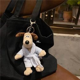 Cute Small Dog Keychain Cartoon Doll Plush Keychain For Bag Pendant Creative Surfer Puppy Stuffed Keyrings For Gifts Wholesale
