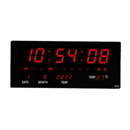 14 Inch Large Screen Digital Wall Clock Intelligent Electronic Temperature Digital Clock Luminous Clocks Calendar Led Table L5m2