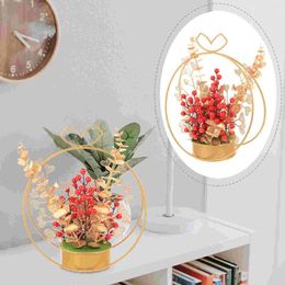 Decorative Flowers Wedding Table Decoration Festive Simulated Red Berries Basket Room Year Centerpiece