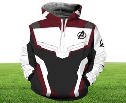 Men039s Hoodies Sweatshirts The Avenger Endgame Quantum Realm Hoodie Erkek Kadın Cosplay Fermuar Kapşonlu Kazak Palto 3D Baskılı S8990178