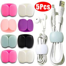 5-1Pcs Cable Organiser Clips Wire Cord Earphone Management for USB Chargering Holder Desk Tidy Organiser Wire Cord Protector