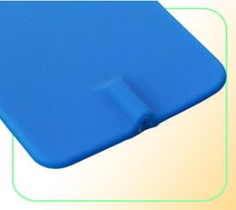12pcs blue Reusable Rectangular electrode pads Non Gelled Carbon Rubber Electrodes for EMS Tens Microcurrent with 20MM hole 719819200