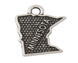 Whole Alloy American State Of Minnesota Map Charms Jewellery Finding Vintage Pendants 1417mm AAC11886962093