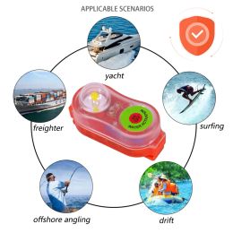 LED Life Jacket Light Water-Activate Safety Personal Locator Light Waterproof Life Saving Warning Lamp for Swimming Sea Fishing