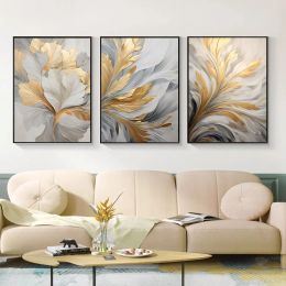 Gold And Silver Leaves, Canvas Printing Painting, Modern Nordic Art Style, Living Room And Dining Room Porch Floor Decoration