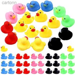 Bath Toys 20/10pcs Baby Bath Toys Floating Squeaky Rubber Ducks Baby Shower Water Toys for Swimming Pool Party Toys Gifts Boys Girls 240413