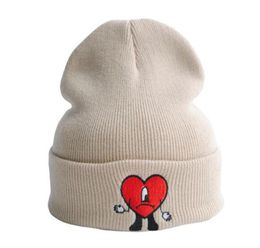 Badbunny bad rabbit embroidered knitted hat European autumn and winter warm wool beanie hats for men and women GC17187989867