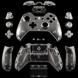 Cases For Xbox One Controller Matte Clear Controller Housing Shell Case Cover Transparent Full Set Faceplate Replacement Kits Buttons