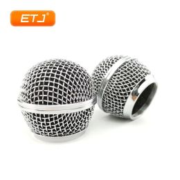 Accessories Polished Silver 2pcs SM58s/Beta58 Mesh Grille Ball Metal Ball For Shure Microphone Accessories
